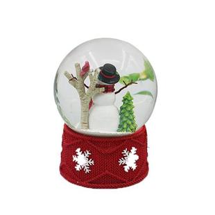 圣诞树脂水晶球工艺玻璃雪花球发光亮片节日树脂桌面摆件工厂