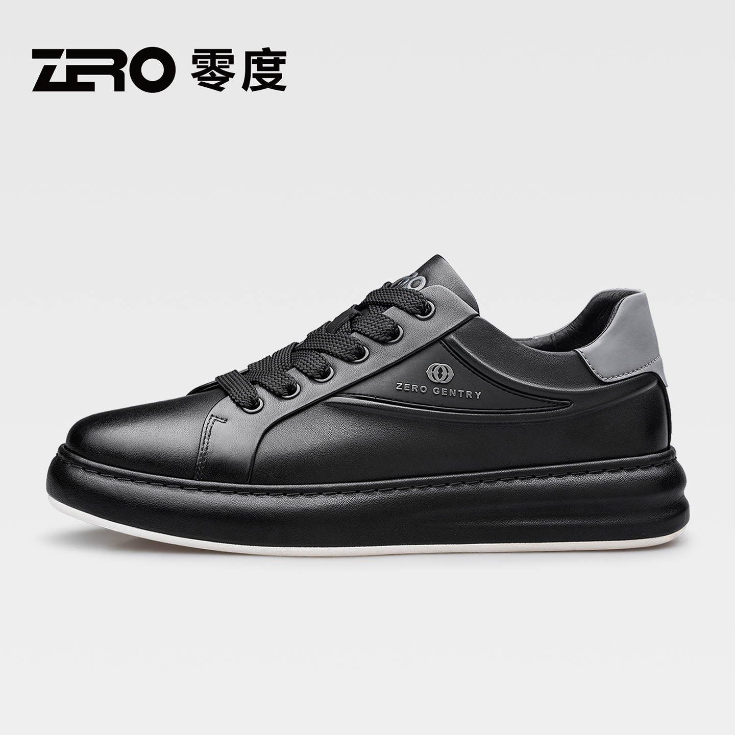 ZRO零度官方正品黑色公务鞋