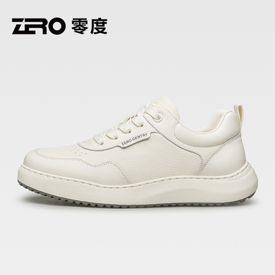 ZRO零度官方正品真皮软底小白鞋