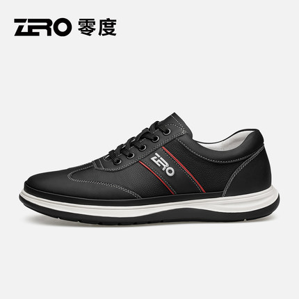 零度男鞋软底真皮休闲商务皮鞋男高级感2025秋冬新款男士磨砂透气