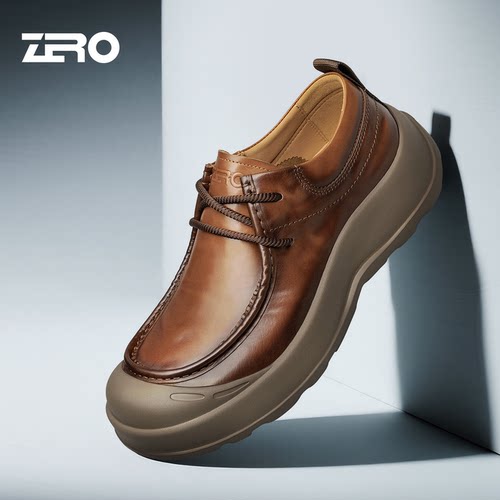 ZRO零度商务舒适休闲真皮大头鞋