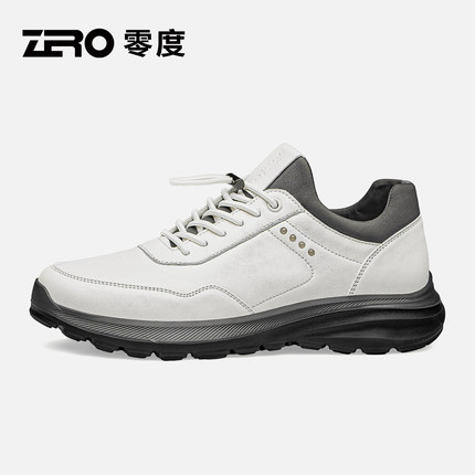 零度小白男鞋免系带运动休闲鞋2025秋冬新款男士厚底增高旅游鞋潮