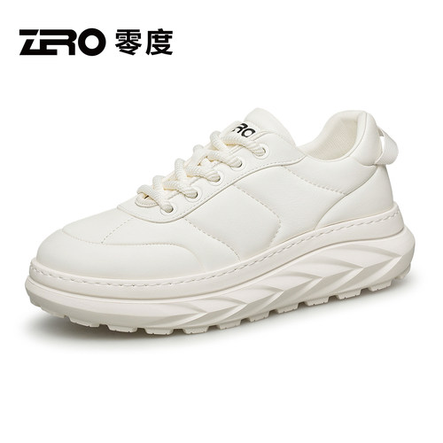 ZRO零度宽楦简约真皮小白鞋