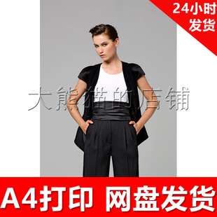 服装1:1手工diy打印纸样 x498 短袖披肩小外套72-88码