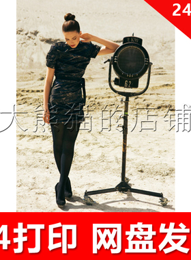 服装1:1手工diy打印纸样 x411 黑色立体褶皱修身连衣裙34-42码