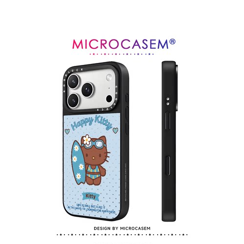 磁吸MagSafe波点雏菊滑板黑皮KT适用iphone18pro手机壳17promax苹果16保护套15plus卡通14甜酷少女13日韩12