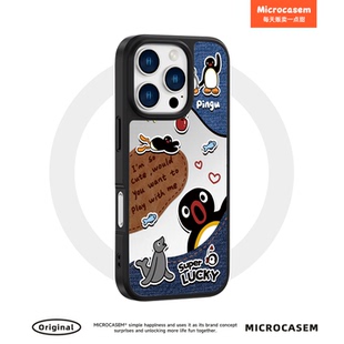 磁吸MagSafe牛仔纹企鹅PINGU适用iphone16pro手机壳17promax苹果15plus镜面14日韩Air卡通可爱13情侣男女12