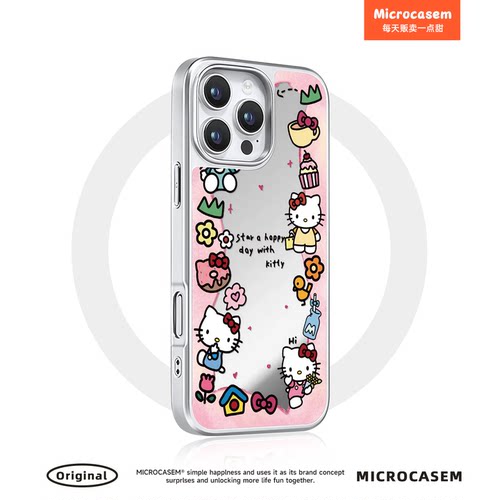 磁吸MagSafe波浪纹蛋糕甜点Kitty适用iphone18手机壳17promax苹果16pro镜面保护套15日韩卡通14可爱少女13