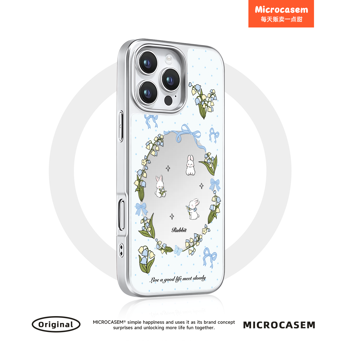 磁吸MagSafe波点蝴蝶结铃兰花兔子适用iphone16手机壳17promax苹果15pro镜面14日韩Air卡通13可爱plus少女12