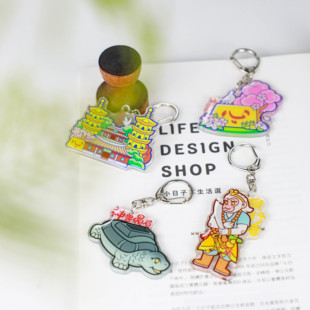 泉州开元寺文化艺猴行者飞天了伎钥匙扣挂件纪念品礼物丨乐城知礼