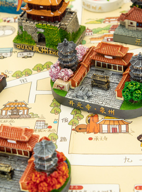 泉州文创景点建筑手办摆件旅游伴手礼老君岩钟楼西街丨乐城知礼