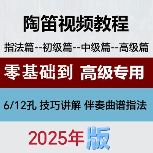 六孔12孔陶笛6孔十二孔开学教程三复管指法练习教学新手初学刻录
