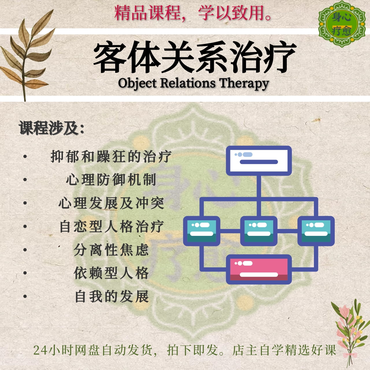 客体关系治疗心理学视频课程心理治疗咨询教学抑郁症躁狂症干预