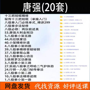 唐强八极拳精修八极拳小架两仪桩十三把短棍等影片资料课程 网盘