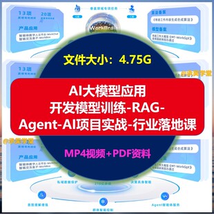 AI大模型应用开发​模型训练-RAG-Agent-AI项目实战-行业落地课