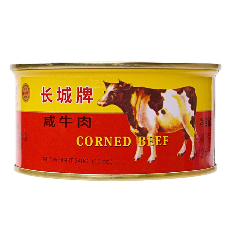 长城牌金标咸牛肉罐头340克圆罐