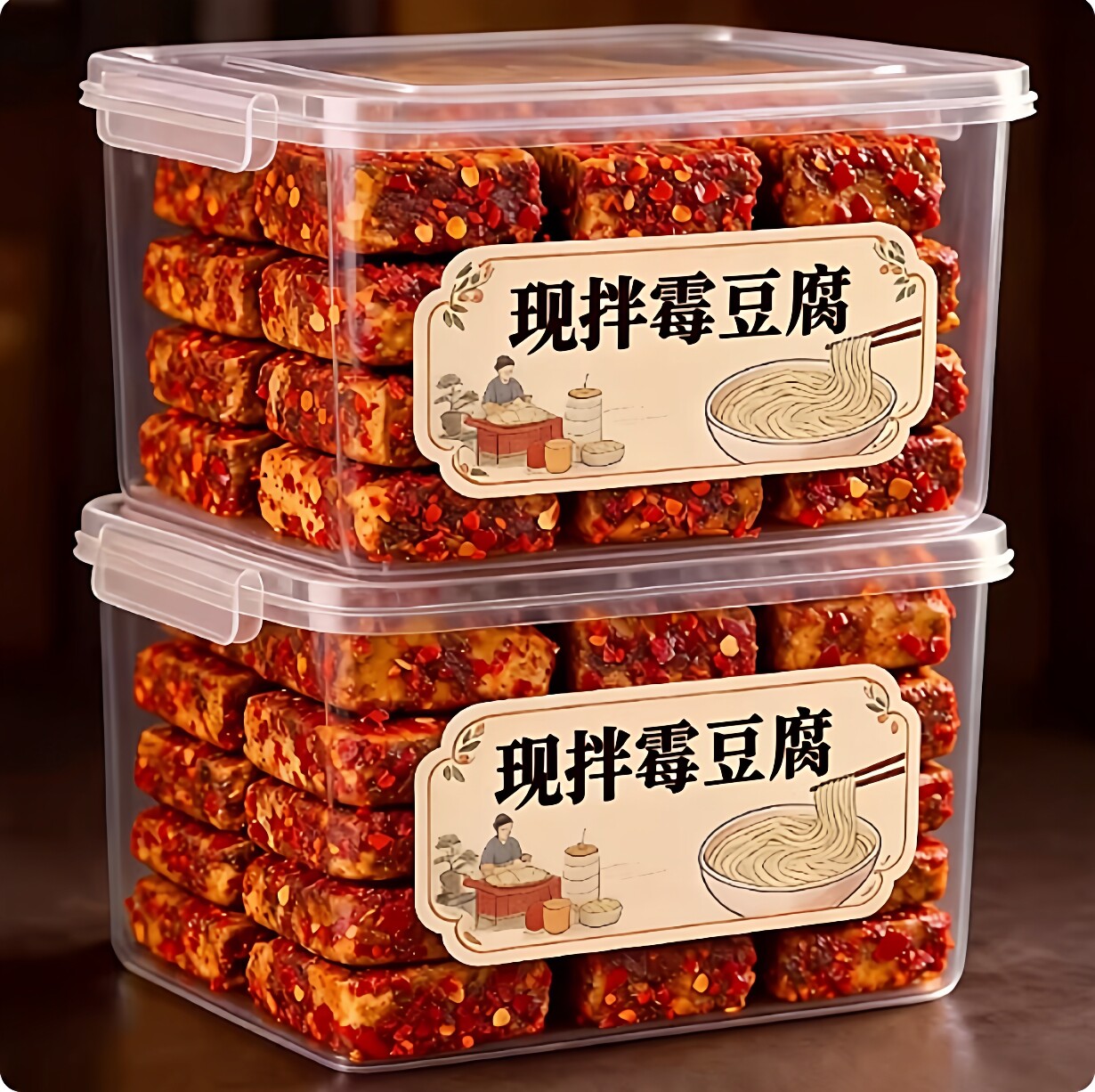湖南现拌霉豆腐白溪特产农家风味传统纯手工自制香辣豆腐乳下饭菜