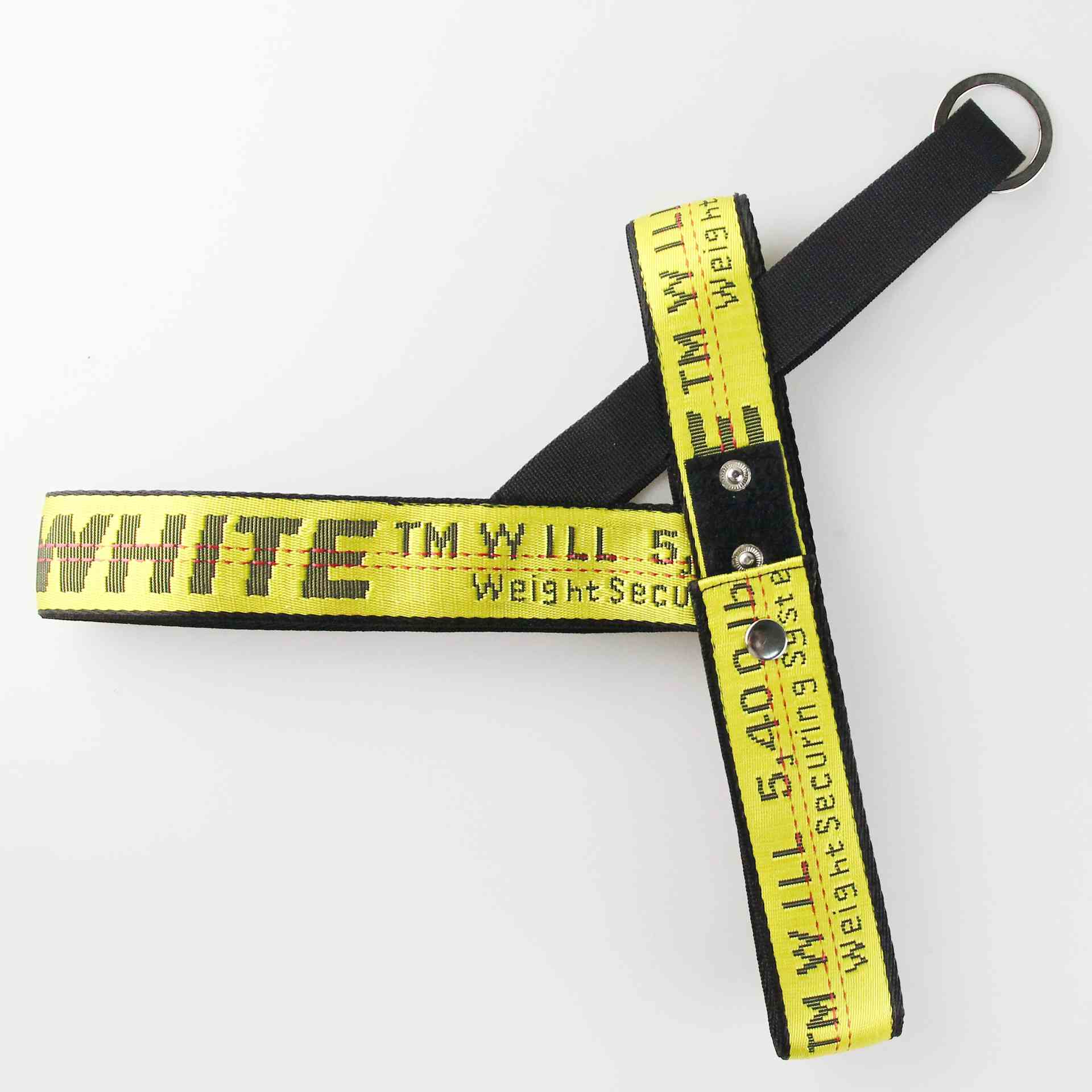 潮牌宠物off white法斗胸背带项圈肩背带胸背带狗带宠物牵引绳