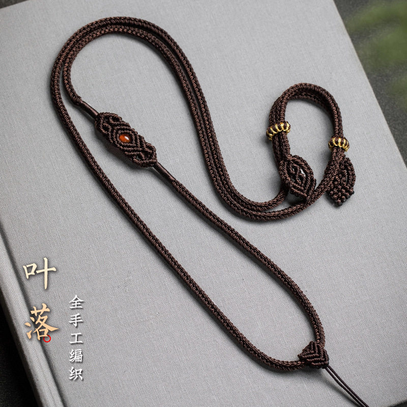 吊坠绳手工编织绳项链挂脖绳佛头绳子翡翠玉玛瑙高货可调挂件配绳
