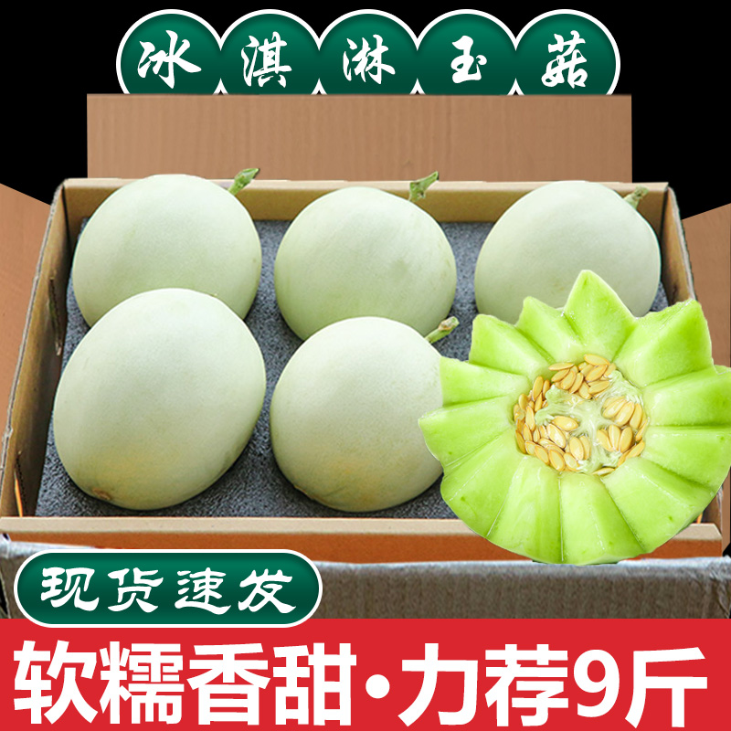 玉菇甜瓜新鲜5斤水果应当季香瓜4青皮绿肉时令白蜜瓜甜整箱包邮2 水产肉类/新鲜蔬果/熟食 甜瓜 原图主图