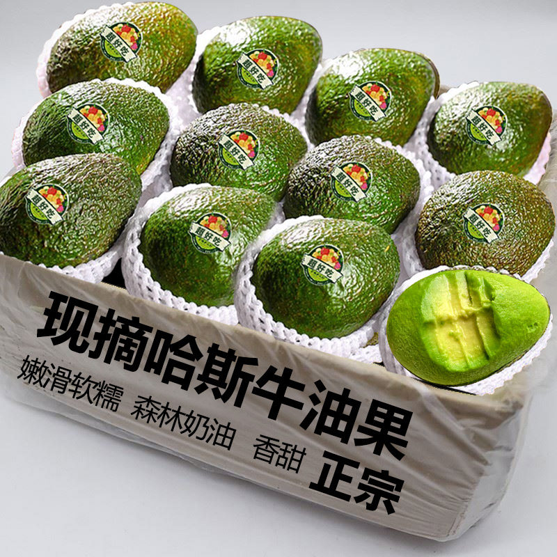 牛油果新鲜现摘产地直发水果应当季整箱软糯特大果即食15个精选