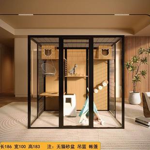 全景猫别墅超大家用猫笼子实木猫咪别墅大型室内定制豪华玻璃猫房