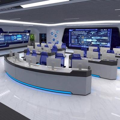 定制烤漆控制台消防指挥中心监控台多媒体操控桌工作台智慧调度台