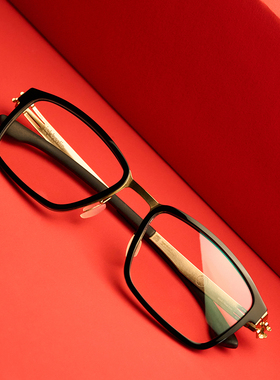 ic! berlin Gluck-black超轻眼镜架黑色方框眼镜可配近视高度数