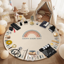 宝宝周岁生日布置算盘 抓周用品道具套装 新中式 抓周地毯小红书同款