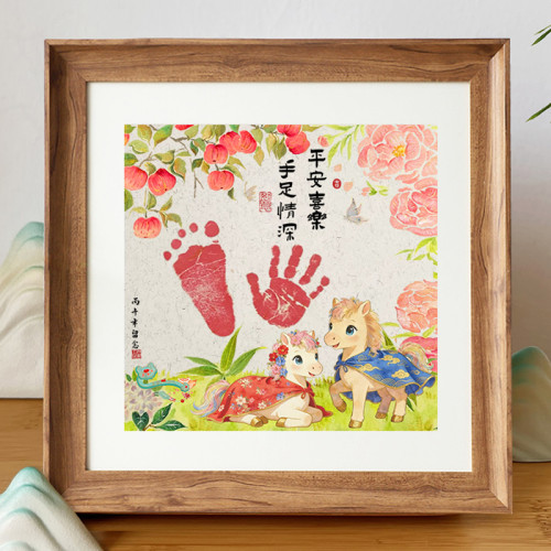 手足情深相框兄弟姐妹款手足印摆台满月百天周岁挂画双胞胎留念