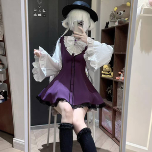 氛围元气【魔女契约】蕾服量产系【长袖】蕾丝喇叭袖日系哥特冷感