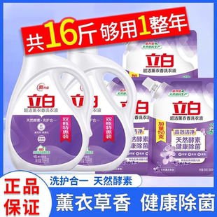 立白洗衣液除菌除螨薰衣草香味持久留香强力去污实惠装 整箱批家用