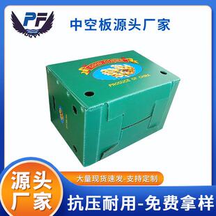 供应中空板纸箱防潮PP水果彩印箱塑料水果塑胶纸箱蔬菜箱框厂家