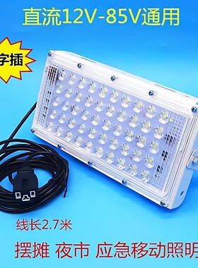 led电瓶照明灯摆地摊夜市直流宽低压12-85V48伏模组投光节能球泡
