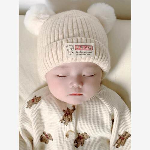 婴儿帽子秋冬季胎保暖新生初小月