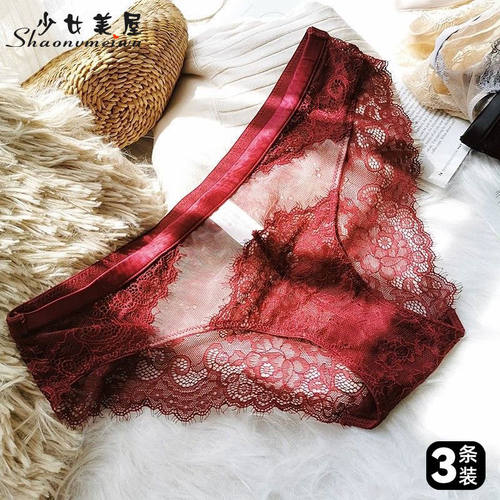 本命年红色三角裤头透明透气