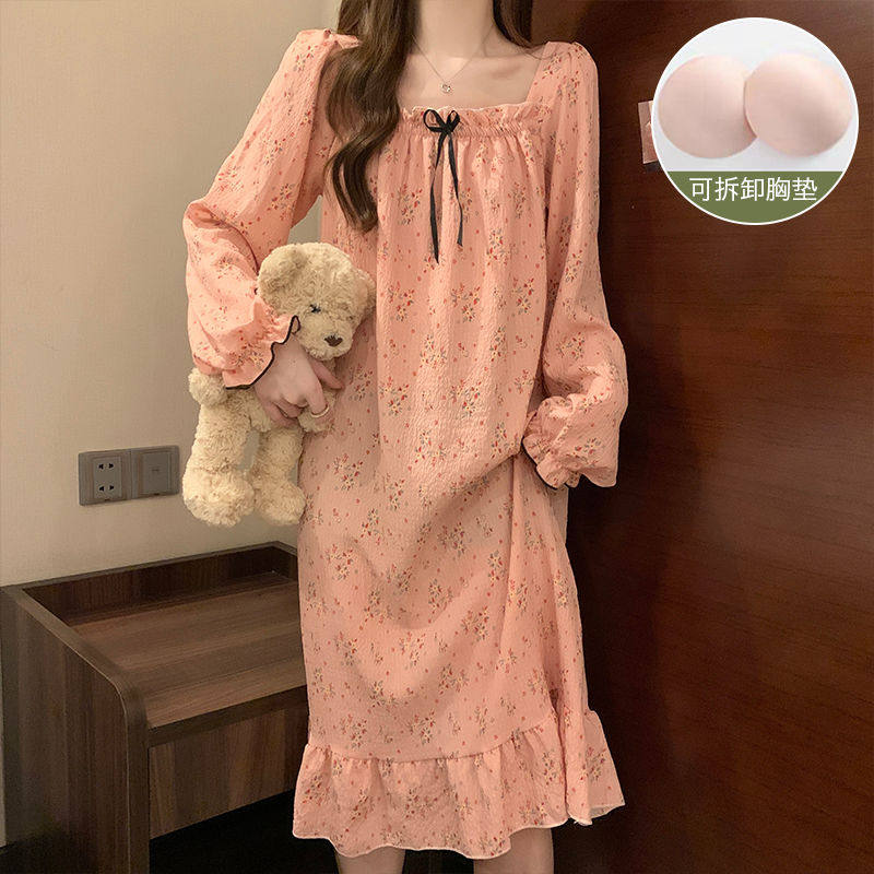 新款睡裙女大码显瘦宿舍学生韩版休闲春秋季过膝可外穿家居服,女士内衣/男士内衣/家居服,睡衣/家居服套装,淘宝优惠券,粉丝福利购,淘宝优惠卷