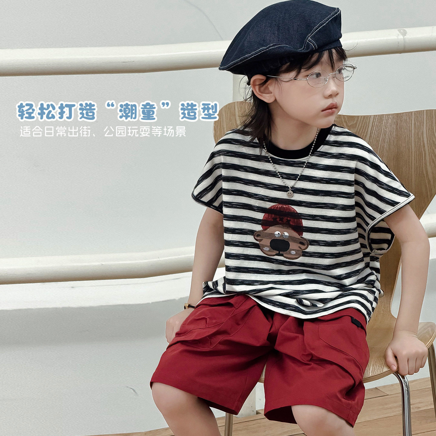 大小卷 2026新款韩版儿童工装短裤休闲夏装男童工装风潮宽松裤子