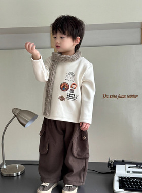 大小卷25新款儿童碎花印花打底衫-55081