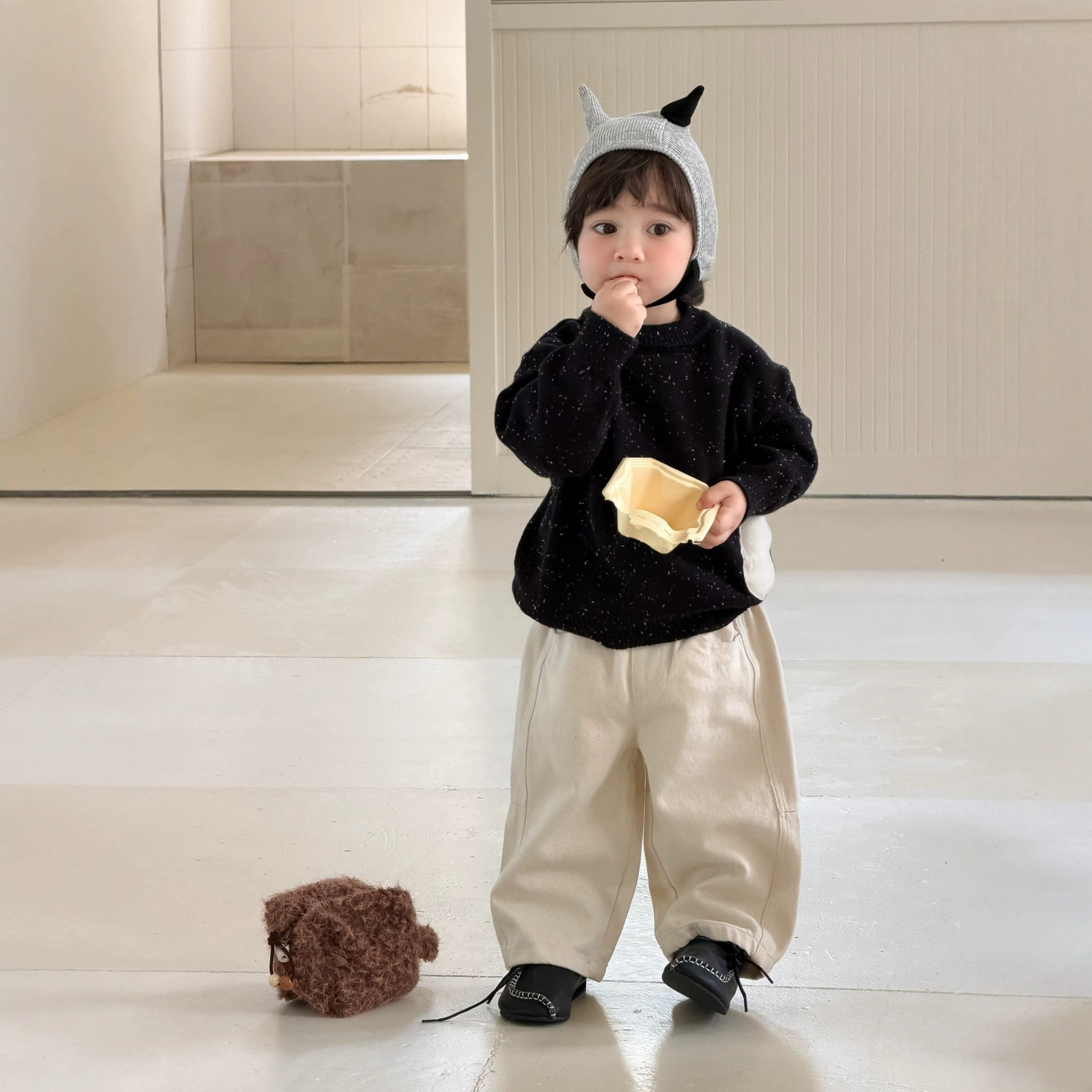 男宝宝秋季衣服儿童服装秋款2026新款韩版童装男童毛衣休闲裤套装