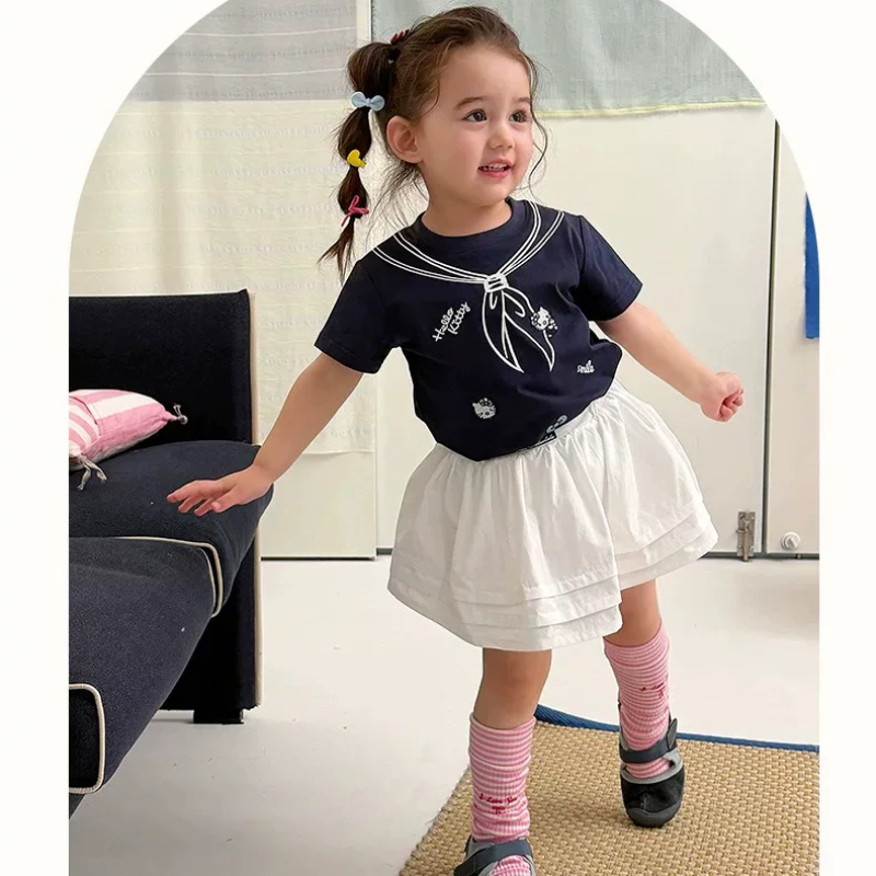 大小卷 2026新款蛋糕裙女童夏季儿童韩版双层荷叶裙摆半身裙子