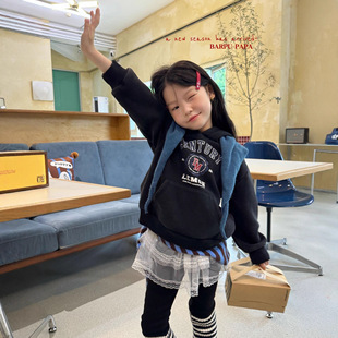 大小卷25新款加绒儿童卫衣打底裤-55029