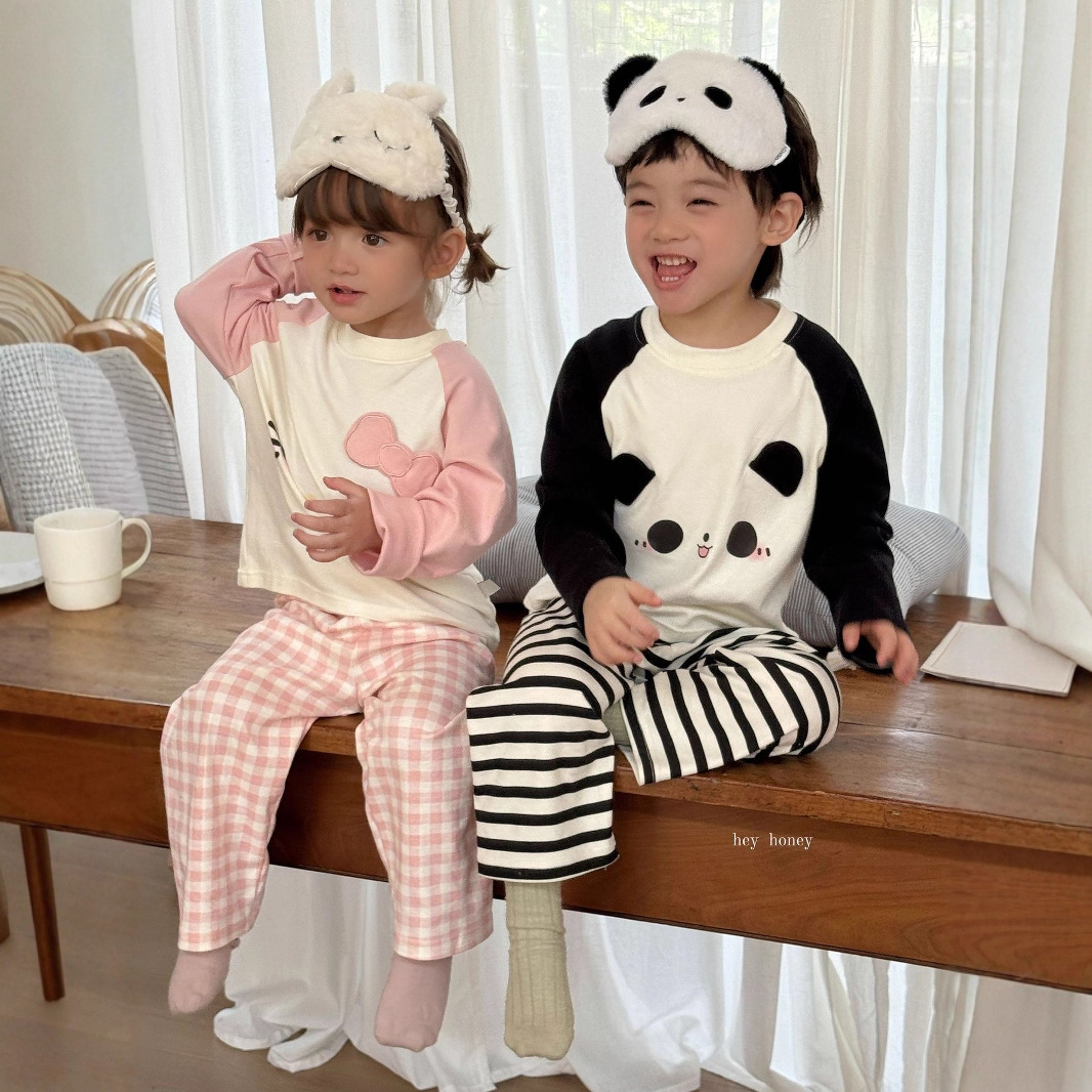 大小卷Heyhoney 25秋儿童卡通可爱家居服休闲裤两件套幼儿园睡衣