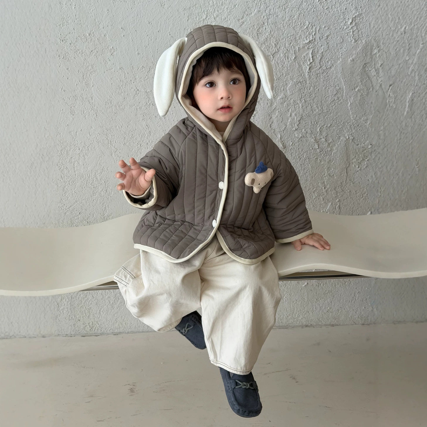 宝宝秋冬款衣服2026新款冬季衣服韩版童装男童棉外套加绒裤套装