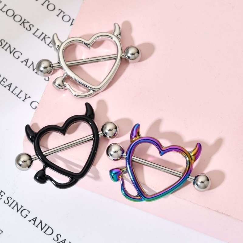 桃心乳环乳头穿刺饰品外贸人体