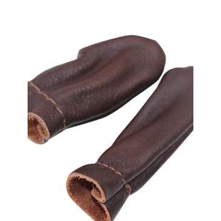 加厚皮革手指保护套隔热防寒保暖指头套防划防抛光可顶针指套