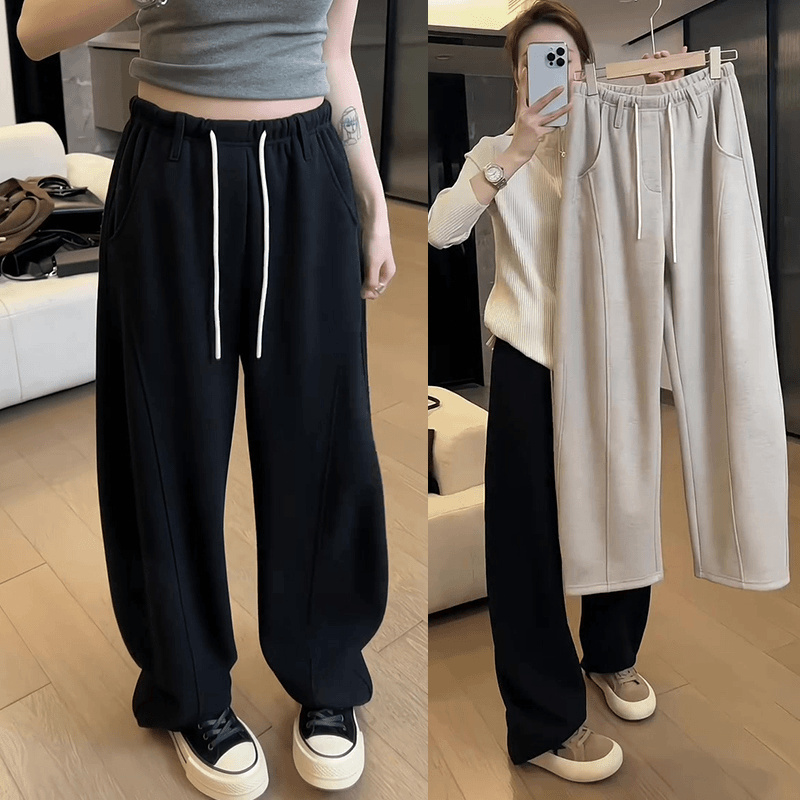 胖mm遮肉显瘦百搭香蕉拖地裤