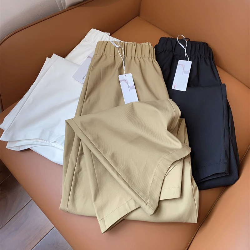 2024薄款大码女装弧形休闲豌豆哈伦裤胖mm显瘦垂感速干九分奶奶裤,女装/女士精品,休闲裤,淘宝优惠券,粉丝福利购,淘宝优惠卷