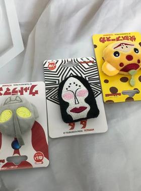 日本 现万代M78店购新款赛罗迪迦奥特曼布斯卡毛绒卡通胸针包装饰