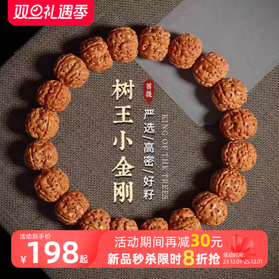 树王爆肉小金刚菩提手串本命佛珠文玩双龙原籽男士盘玩手链男